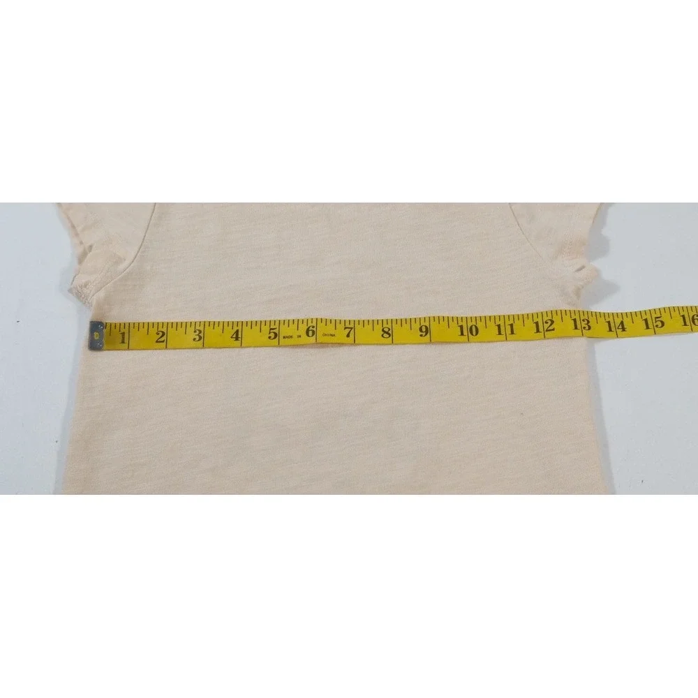 Disney Shirt Girls Large 10/12 Cream Stitch Ohana Means Family‎ Graphic Slub Tee